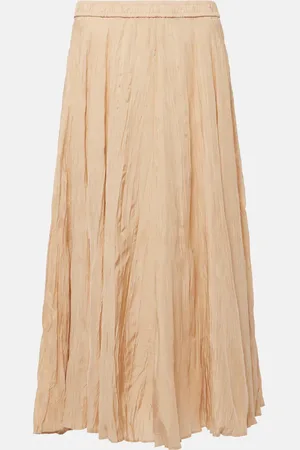 Joseph Sully pleated habotai silk midi skirt