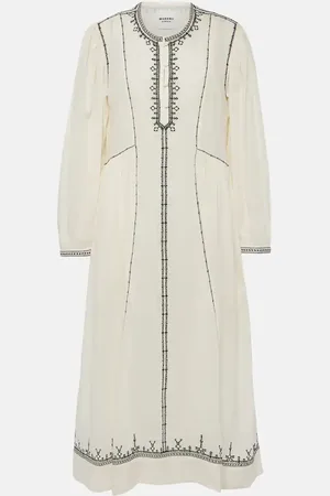 Marant Etoile Pippa embroidered cotton midi dress