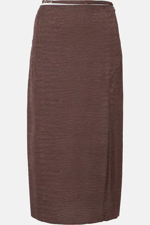 Jacquemus Notte satin midi skirt
