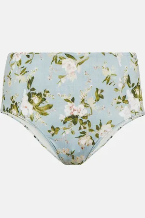 Erdem Floral high-rise bikini bottoms