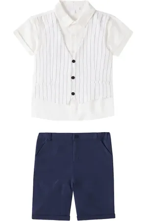 PATACHOU Linen and cotton shirt and shorts set