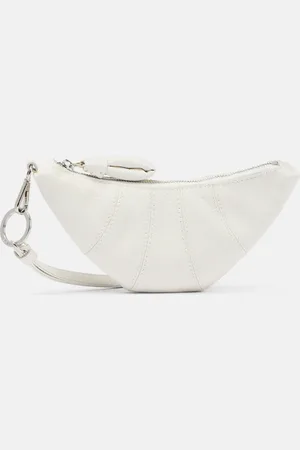 LEMAIRE Croissant leather coin purse with strap