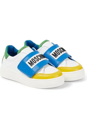 Moschino Logo leather sneakers