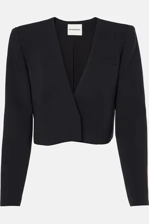 Roland Mouret Cropped silk and wool jacket