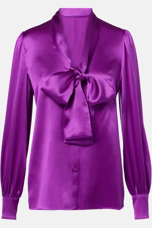 Dolce & Gabbana Tie-neck silk satin blouse