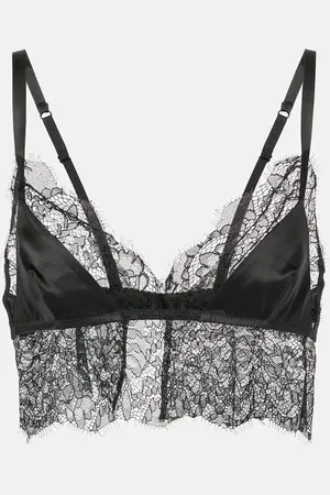 Dolce & Gabbana Lace-trimmed satin bralette