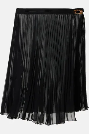 VERSACE Safety Pin pleated beach cover-up