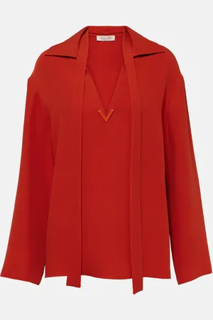 VALENTINO Tie-neck silk blouse