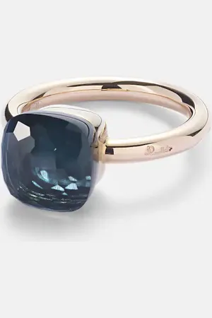 Pomellato Nudo 18kt gold ring with London topaz