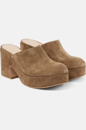 Gianvito Rossi Lyss suede platform mules