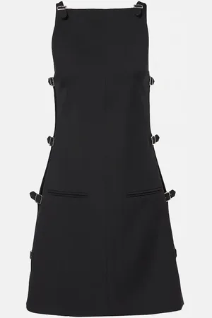 Courrèges Buckle-detail wool minidress