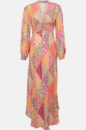 RIXO London Trula patchwork crÃªpe maxi dress