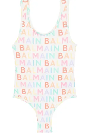 Balmain Logo printed swimsuit