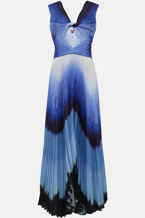 Altuzarra Printed pleated maxi dress