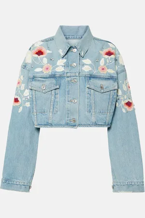 Citizens of Humanity Lena embroidered cropped denim jacket