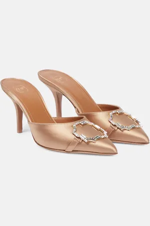 MALONE SOULIERS Missy 85 embellished satin mules
