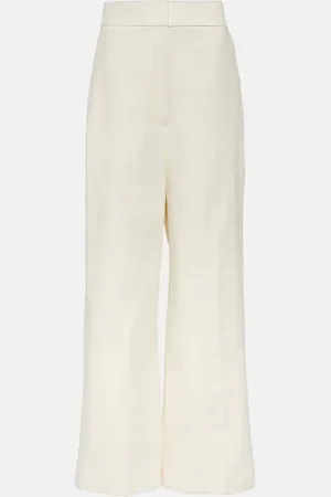 Khaite Banton low-rise cotton wide-leg pants