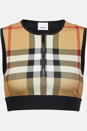 Burberry Check jersey crop top