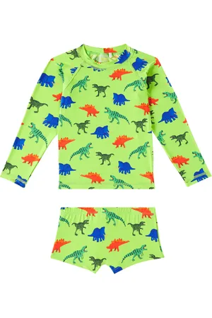 FÁBULA Printed rashguard and swim shorts set