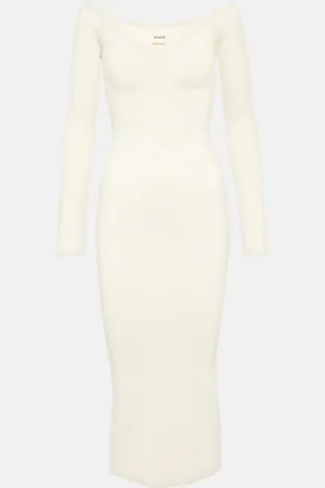 Khaite Pia off-shoulder midi dress
