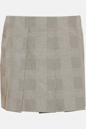 Sportmax Checked pleated miniskirt