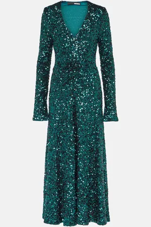 ROTATE Sequined midi dress