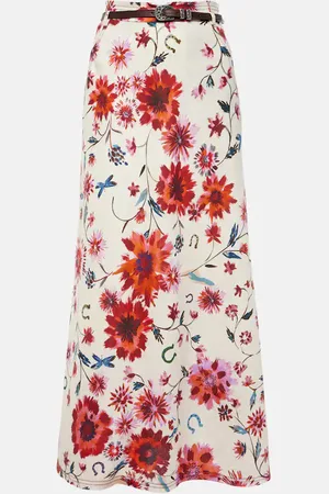 Dorothee Schumacher Floral Ease linen midi skirt