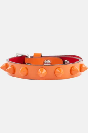 Christian Louboutin Loubilink embellished leather bracelet