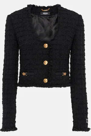 VERSACE Heritage wool-blend tweed jacket