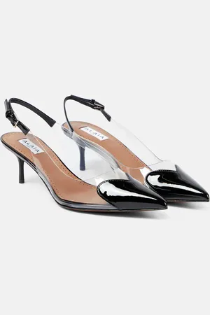 Alaïa CÅur leather-trimmed PVC pumps