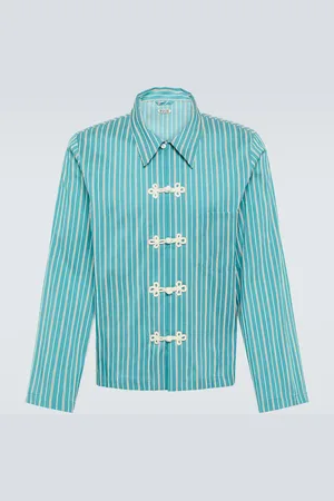 BODE Shore Stripe cotton-blend shirt