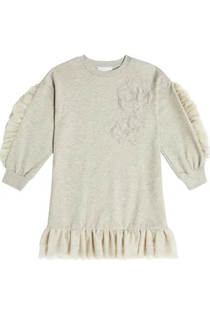 MONNALISA Frill-trimmed sweatshirt dress