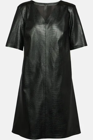 Max Mara Eliot A-line croc-effect minidress