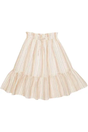 BONPOINT Aliette striped cotton-blend skirt