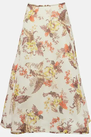 ZIMMERMANN Matchmaker linen and silk maxi skirt