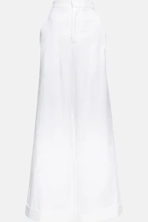 ANN DEMEULEMEESTER Dorothee wide-leg cotton canvas pants