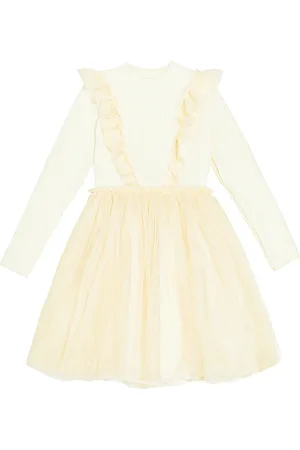 Donsje Flovos ribbed-knit tulle dress