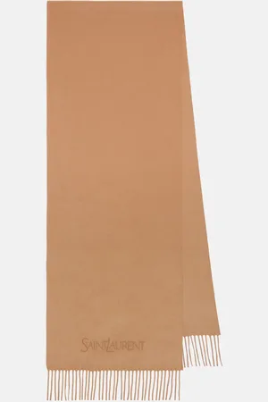 Saint Laurent Fringed cashmere scarf