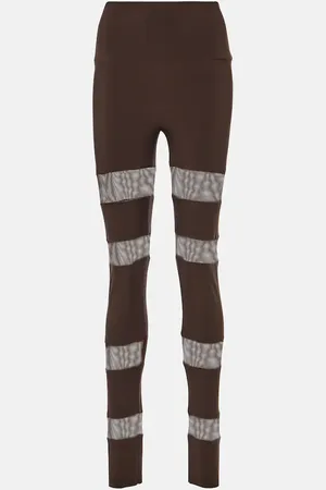 Norma Kamali Paneled high-rise jersey leggings