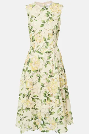 Oscar de la Renta Printed midi dress