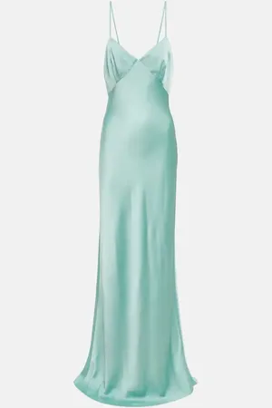 Max Mara Selce satin slip maxi dress