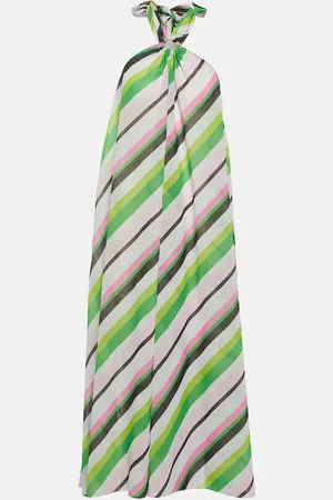 Ganni Halterneck chiffon midi dress