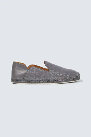 Christian Louboutin Espadon leather-trimmed jacquard espadrilles
