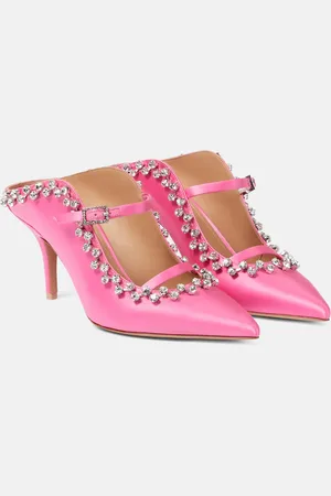 MALONE SOULIERS Gala embellished satin mules