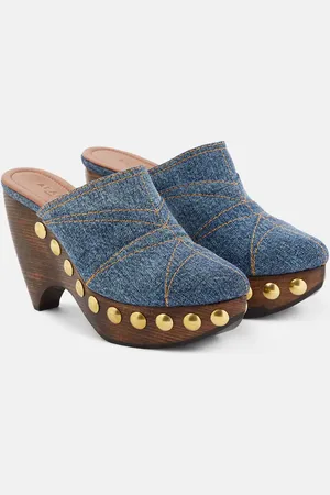 Alaïa Le Sabot denim mules