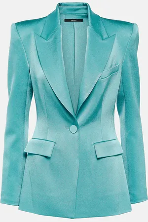 ALEX PERRY Aro satin single-breasted blazer