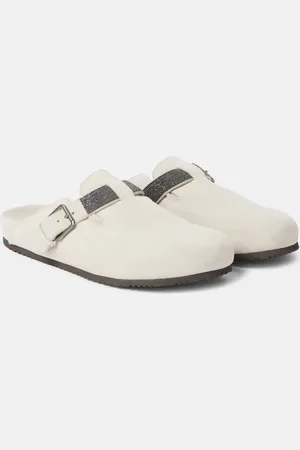 Brunello Cucinelli Monili suede mules
