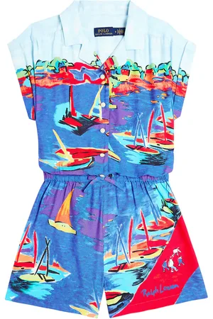 Ralph Lauren Printed jersey playsuit