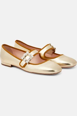 Roger Vivier TrÃ¨s Vivier metallic leather ballet flats