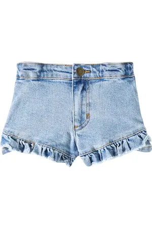 Molo Agnetha ruffled denim shorts